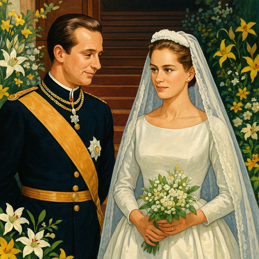 Albert II trouw met Paola Ruffo di Calabria