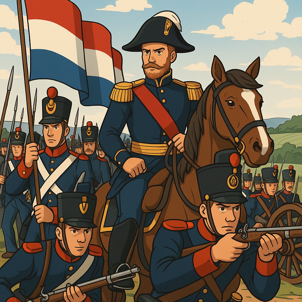 Prins Frederik trekt met Nederlandse troepen België binnen