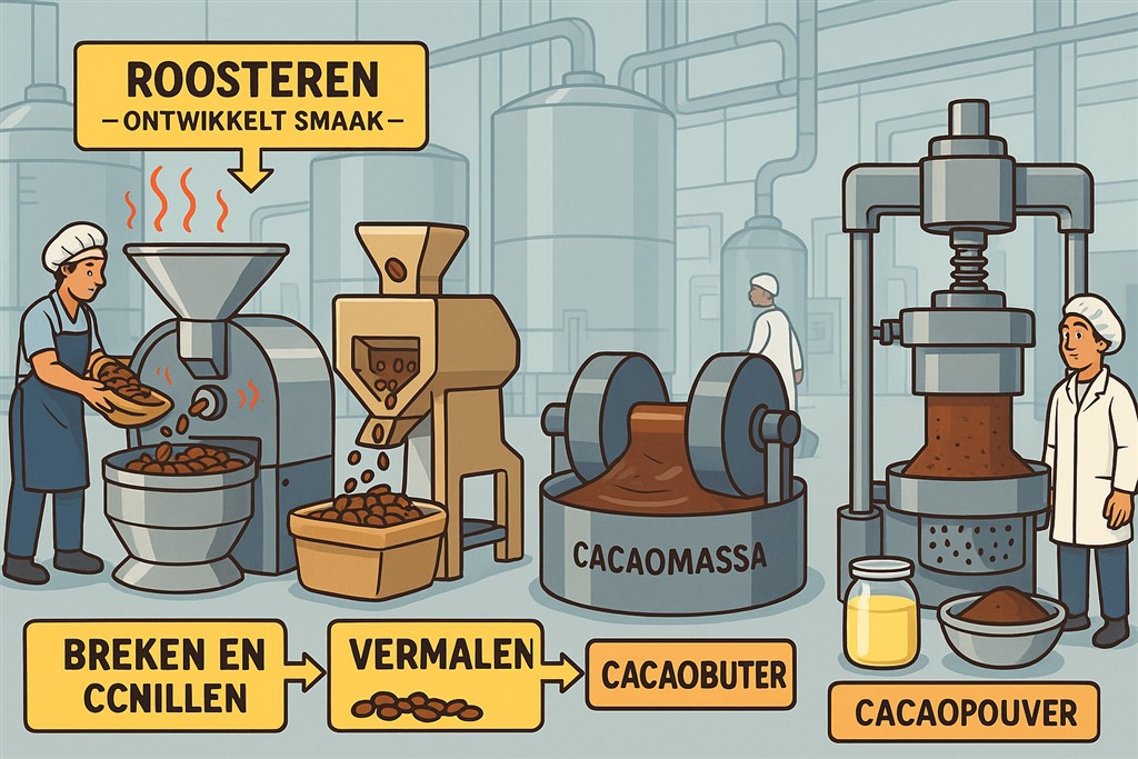 roosteren van cacaobonen