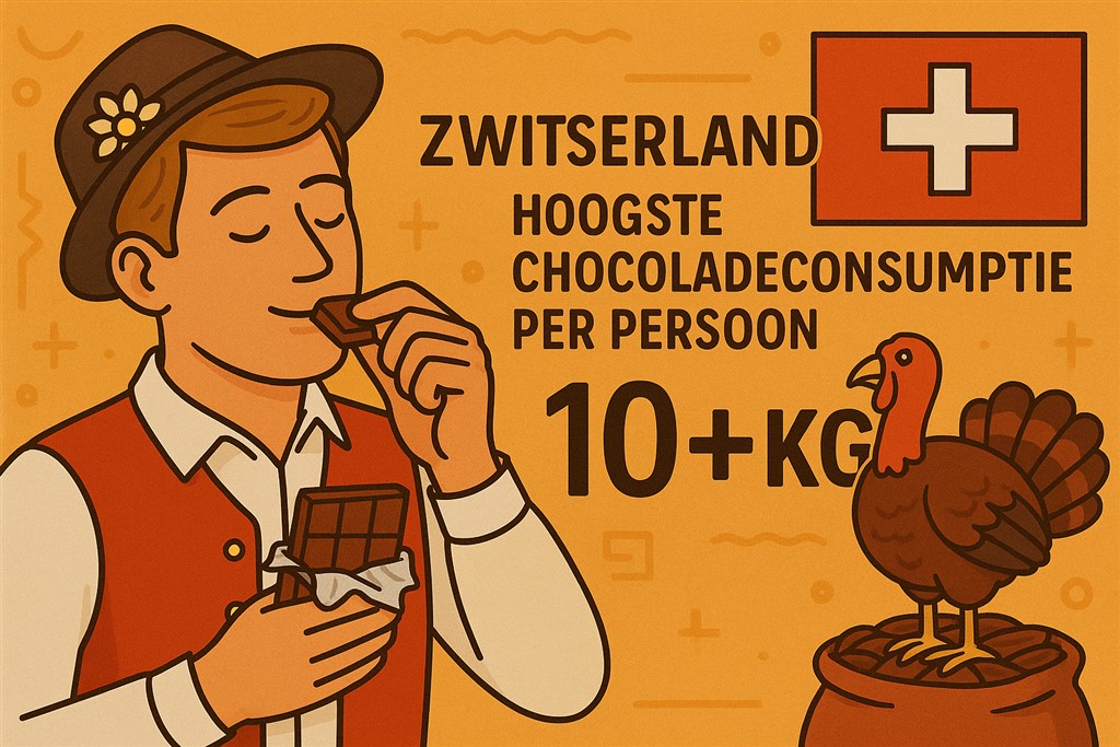 Chocoladeconsumptie Zwitsers infographic