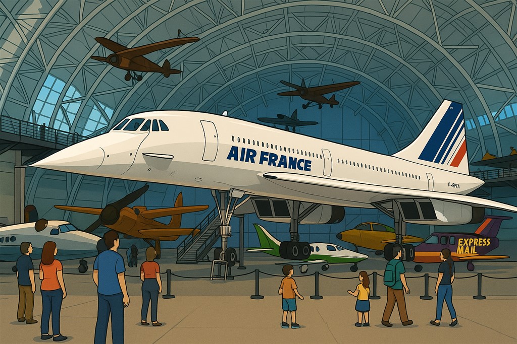 De Concorde in een museum