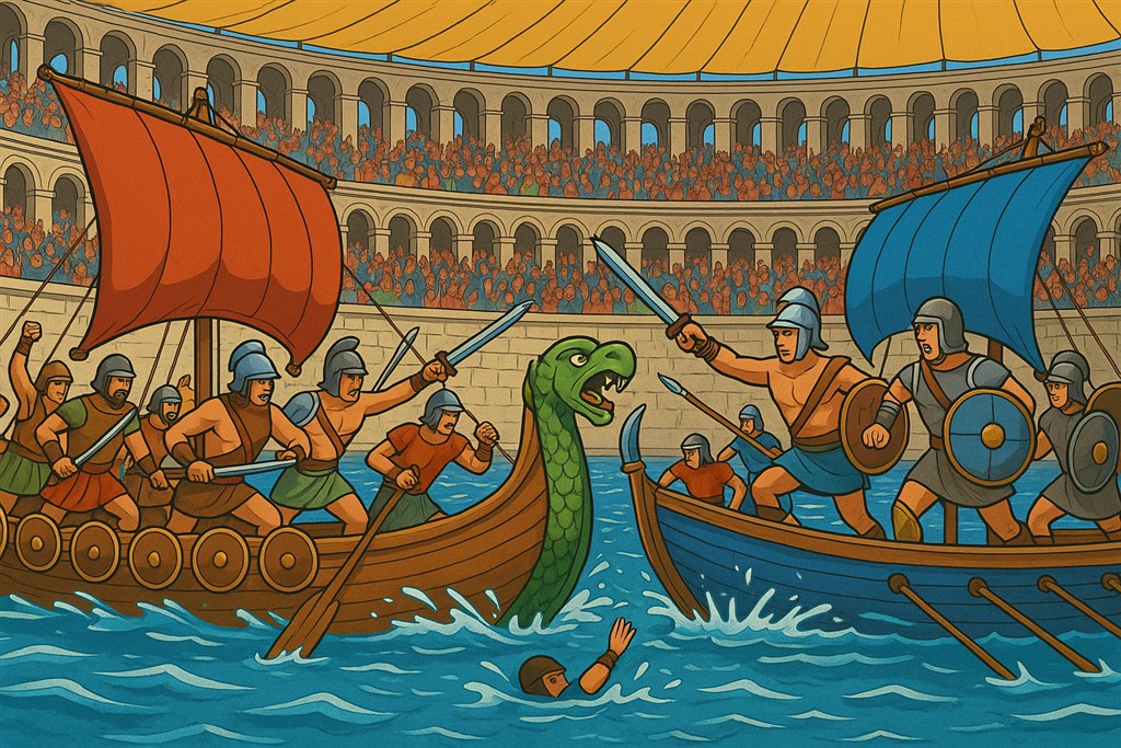 Boten en zeegevechten in het Colosseum