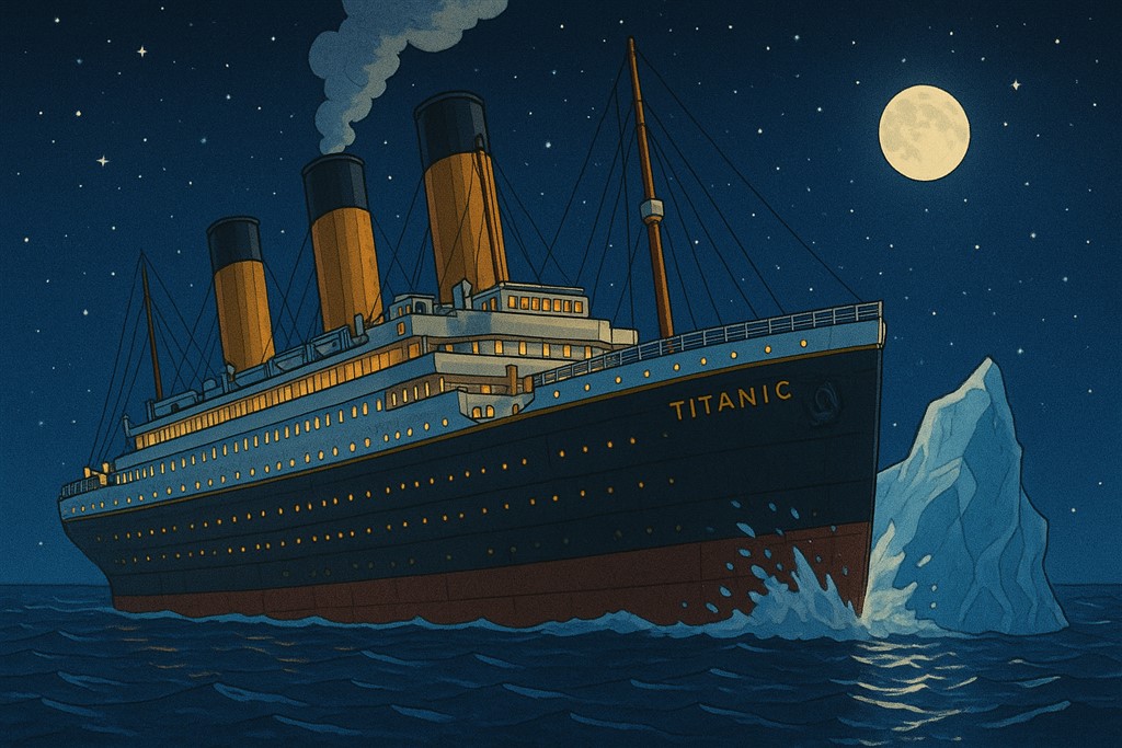 de RMS Titanic aanvaring ijsberg