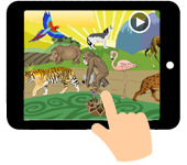 Link naar spelletje herken de geluiden van de dierentuindieren