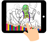 kleurplaat halloween Frankenstein monster