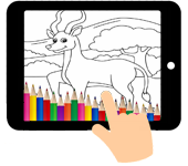 kleurplaat antilope