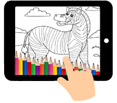 kleurplaat zebra