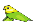 origami-papegaai