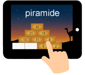 Link naar oefenen optellen en aftrekken met de piramide