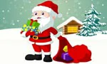 link naar online rekenkleurplaat optellen tot 10 en 20 thema kerst kerstman met zak vol cadeautjes