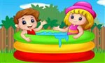 vakantie zomer kinderen in badje