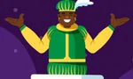 link naar online rekenkleurplaat optellen en aftrekken tot 20 thema Zwarte Piet
