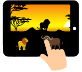 Link naar spel silhouetten Afrikaanse dieren herkennen