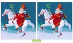 Zoek de drie verschillen Sinterklaas