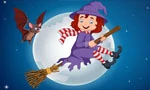 Link naar spelletje zoek de 7 verschillen thema Halloween heks