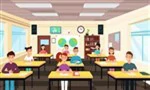 Link naar spelletje zoek de 7 verschillen thema school klaslokaal