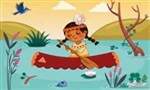 Link naar spelletje zoek de 7 verschillen thema vakantie kano
