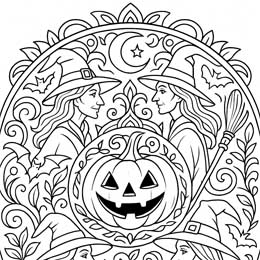 kleurplaat halloween mandala