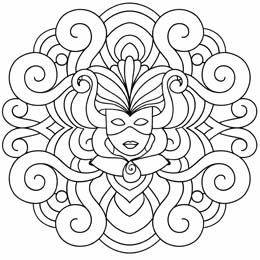kleurplaat carnaval mandala