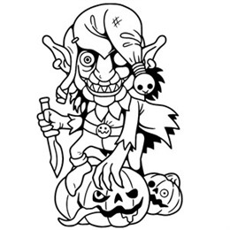 kleurplaat Halloween