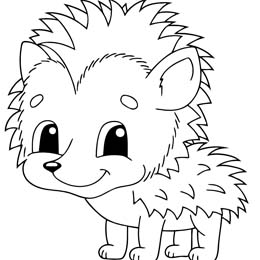 kleurplaat egel