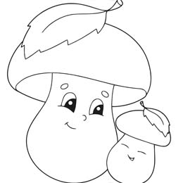 kleurplaat paddenstoelen