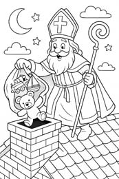 kleurplaat Sinterklaas