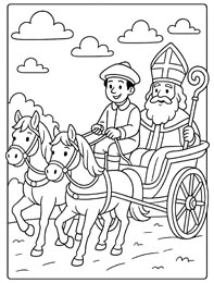 kleurplaat Sinterklaas