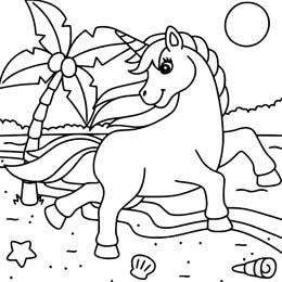 kleurplaat unicorn