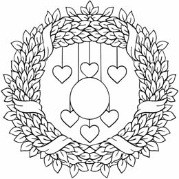 kleurplaat valentijn mandala