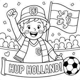 kleurplaat supporter