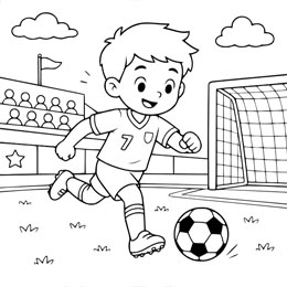 kleurplaat voetballer