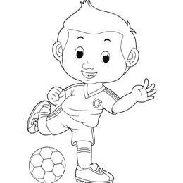 kleurplaat voetballer