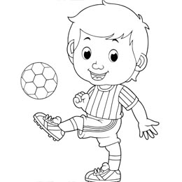 kleurplaat voetballer