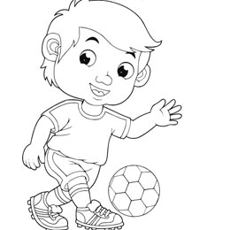 kleurplaat voetballer