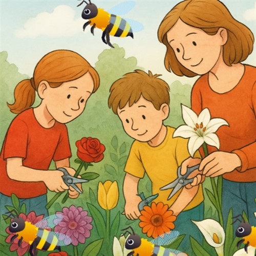 afbeelding 5 Bij het bloemenperk