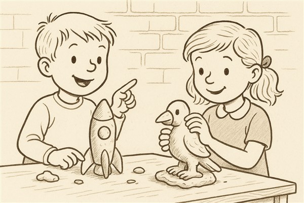 afbeelding 6 Boetseren met klei!