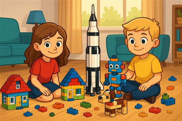 afbeelding 8 Bouwen met lego blokken