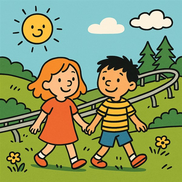 afbeelding 1 In de zomer-bobslee!