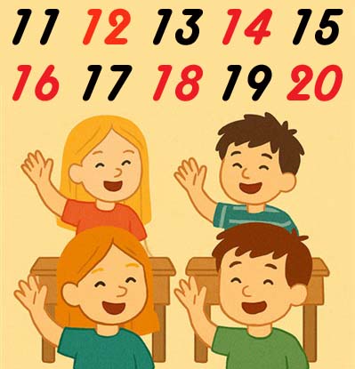 afbeelding 1 Tellen van 11 tot 20!